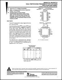 SN74ACT74N datasheet:  DUAL POSITIVE-EDGE-TRIGGERED D-TYPE FLIP-FLOPS WITH CLEAR AND PRESET SN74ACT74N