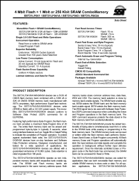 SST31LF041A-70-4E-WI datasheet: 4 Mbit flash + 1 Mbit or 256 Kbit SRAM combomemory SST31LF041A-70-4E-WI