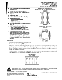 SN74AHCT273PWR datasheet:  OCTAL D-TYPE FLIP-FLOPS WITH CLEAR SN74AHCT273PWR