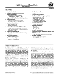 SST36VF1601-70-4E-EK datasheet: 16 megabit concurrent superflash SST36VF1601-70-4E-EK