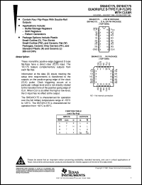 SN74HC175D datasheet:  QUADRUPLE D-TYPE FLIP-FLOPS WITH CLEAR SN74HC175D