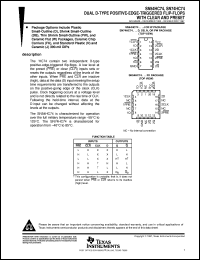 SN74HC74DBLE datasheet:  DUAL D-TYPE POSITIVE-EDGE-TRIGGERED FLIP-FLOPS WITH CLEAR AND PRESET SN74HC74DBLE