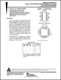 SN74HCT74ADBR datasheet:  DUAL D-TYPE POSITIVE-EDGE-TRIGGERED FLIP-FLOPS WITH CLEAR AND PRESET SN74HCT74ADBR