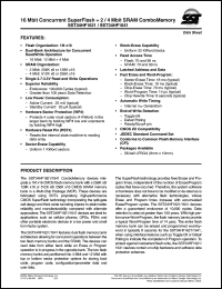 SST34HF1601-70-4C-LFP datasheet: 16 Mbit concurrent superflash + SRAM combo-memory SST34HF1601-70-4C-LFP