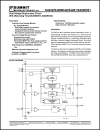 S42WD42SA datasheet: Dual voltage supervisory circuit with watchdog timer S42WD42SA
