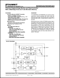 S93WD462SAT datasheet: Precision supply-voltage monitor and reset controller with a watchdog timer and 1K-bit microwave memory S93WD462SAT