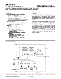 S93WD463PA datasheet: Precision supply-voltage monitor and reset controller with a watchdog timer and 1K-bit microwave memory S93WD463PA