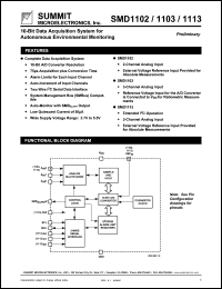 SMD1103S datasheet: 10-bit data acquisition system for autonomous environmental monitoring SMD1103S