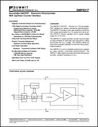 SMP9317S datasheet: Nonvolatile DACPOT electronic potentiometer with up/down counter interface SMP9317S
