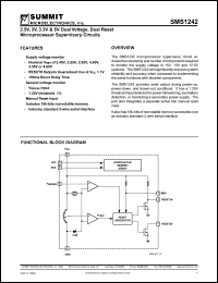 SMS1242S-A datasheet: dual voltage, dual reset microprocessor supervisory circuit SMS1242S-A