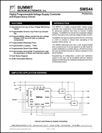 SMS44S datasheet: Highly programmable voltage supply controller and supervisory circuit SMS44S