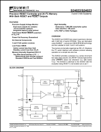 S24022P-AT datasheet: Precision RESET controller and 2K I2C memory with both RESET and non-RESET outputs S24022P-AT