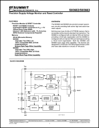 S93663SA datasheet: Precision supply-voltage monitor and reset controller S93663SA