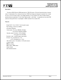 VG26V18165CJ-5 datasheet: 1,048,576 x 16 CMOS dynamic RAM VG26V18165CJ-5