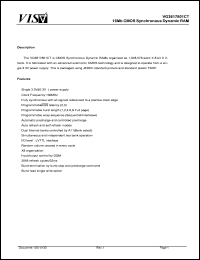 VG3617801BT-8H datasheet: 16Mb CMOS synchronous dynamic RAM VG3617801BT-8H