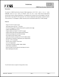 VG36256161A datasheet: CMOS synchronous dynamic RAM VG36256161A