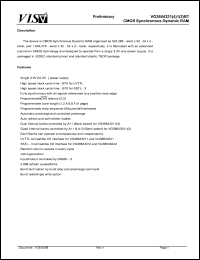 VG36643241BT-8 datasheet: CMOS synchronous dynamic RAM VG36643241BT-8