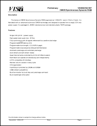 VG36646141BT-8 datasheet: CMOS synchronous dynamic RAM VG36646141BT-8