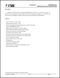 VG36648041BT-7 datasheet: CMOS synchronous dynamic RAM VG36648041BT-7