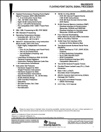 SM320C6701GLPS16 datasheet:  FLOATING POINT DIGITAL SIGNAL PROCESSOR, MILITARY SM320C6701GLPS16