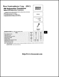 2N2646 datasheet: Silicon PN unijunction transistor 2N2646