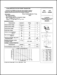 2N6609 datasheet: 140V complementary PNP silicon power transistor 2N6609