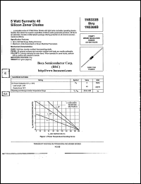 1N5335B datasheet: 3.9 V, 5 Watt surmetic 40 silicon zener diode 1N5335B