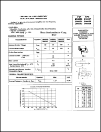 2N6058 datasheet: 80 V, darlington complementary NPN selicon power transistor 2N6058