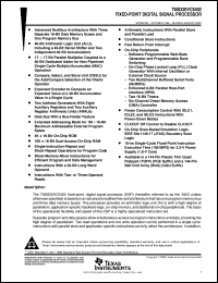 TMS320VC5402GGU100 datasheet:  DIGITAL SIGNAL PROCESSOR TMS320VC5402GGU100