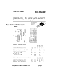 2N6486 datasheet: 40 V, NPN plastic power transistor 2N6486