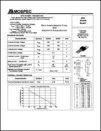 BU406 datasheet: 200 V, NPN silicon power transistor BU406
