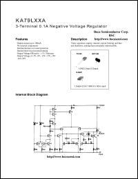 KA79L12AZ datasheet: 3-terminal 0.1 negative voltage regulator KA79L12AZ