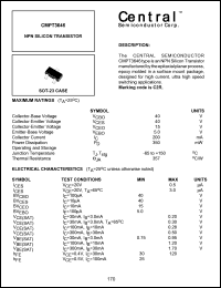 CMPT3646 datasheet: NPN silicon transistor CMPT3646