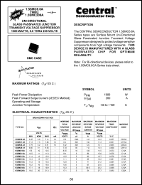 1.5SMC6.8A datasheet: 6.8 V, 1500Watt, Uni-directional glass passivated junction transient voltage suppressor 1.5SMC6.8A
