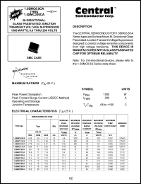1.5SMC200CA datasheet: 200 V, 1500Watt, Bi-directional glass passivated junction transient voltage suppressor 1.5SMC200CA