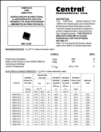 3SMC6.5CA datasheet: 6.5 V, 3000Watt, Bi-directional glass passivated junction transient voltage suppressor 3SMC6.5CA