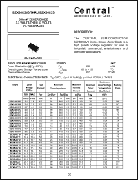 BZX84C6V2 datasheet: 6.2 V, 350mW zener diode BZX84C6V2