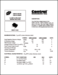 CBR1U-D010S datasheet: 1.0 AMP ultra fast bridge rectifier CBR1U-D010S