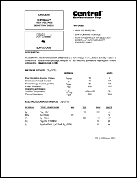 CMDD6263 datasheet: High voltage schottky diode CMDD6263