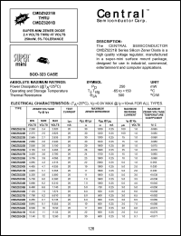 CMDZ5221B datasheet: 2.4 V,  super-mini zener diode CMDZ5221B