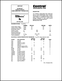 CMKT2207 datasheet: Surface mount complementary transistor CMKT2207