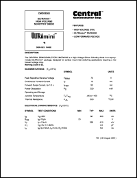 CMOD6263 datasheet: High voltage schottky diode CMOD6263