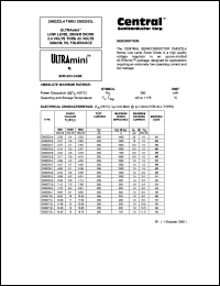 CMOZ4L3 datasheet: 4.3 V, Low level zener diode CMOZ4L3