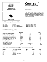 CMPD1001A datasheet: High current switching diode CMPD1001A
