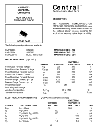 CMPD2004 datasheet: High voltage switching diode CMPD2004