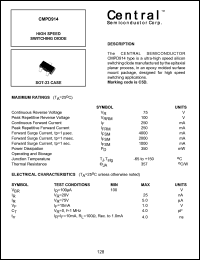 CMPD914 datasheet: High speed switching diode CMPD914