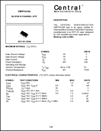 CMPF4416A datasheet: Silicon N-channel JFET CMPF4416A