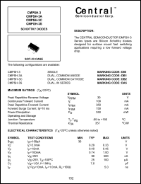 CMPSH-3C datasheet: 30 V, schottky diode CMPSH-3C