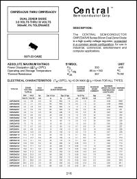 CMPZDA4V3 datasheet: 4.3 V, dual zener diode CMPZDA4V3