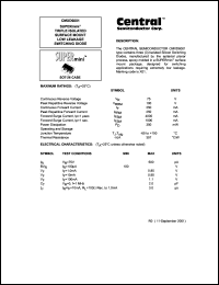 CMXD6001 datasheet: 50 V, triple  surface mount  low leakage switching diode CMXD6001